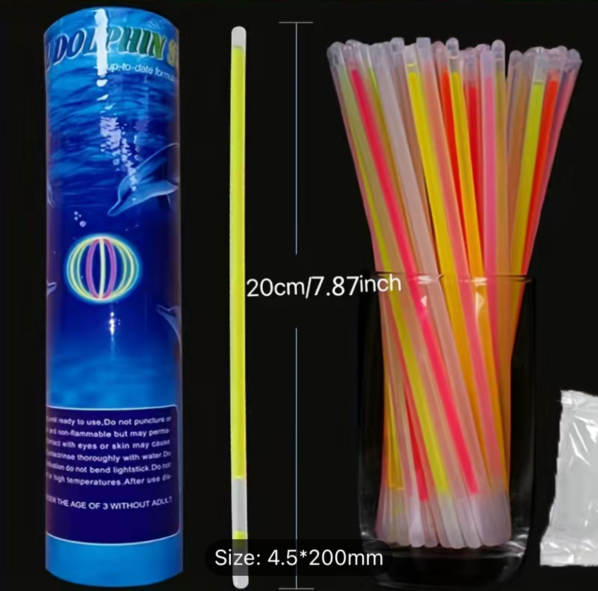 Brand new glow sticks - pack of 100