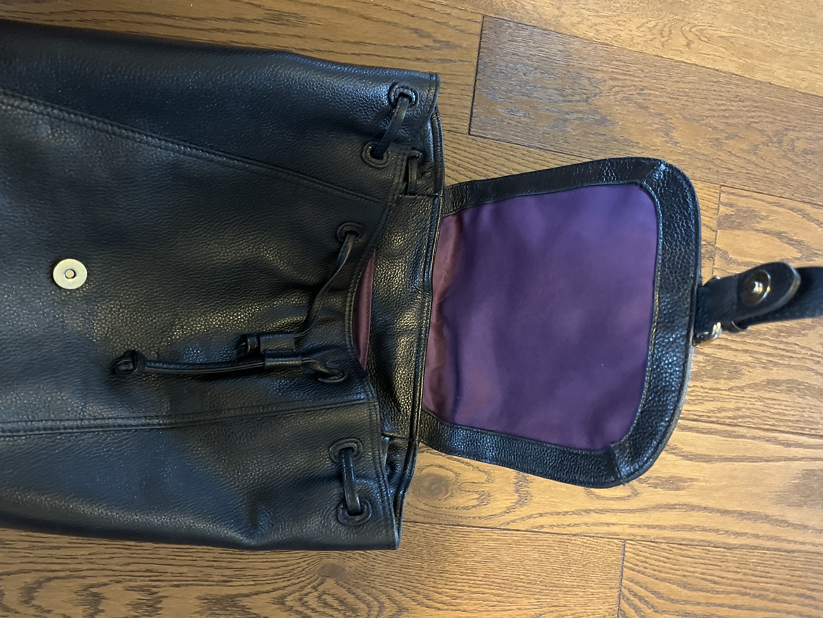 Black leather bag - photo 2