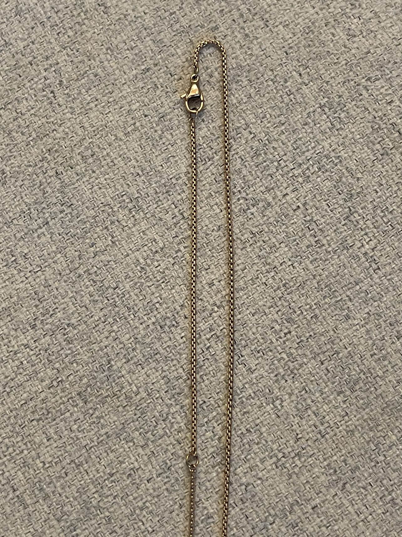 Rose gold ring adjustable necklace image indicator(4)