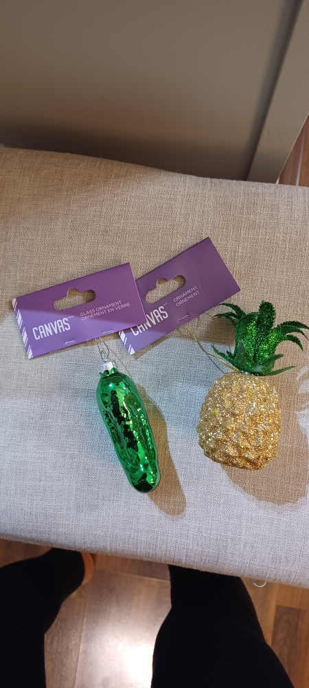 Two Christmas Ornaments - Pickle & Pineapple thumbnail