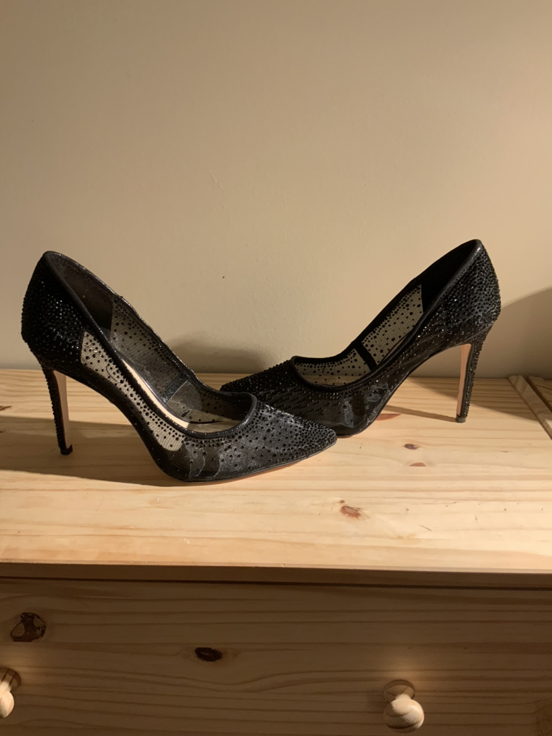 Rhinestone and mesh heels - photo 4