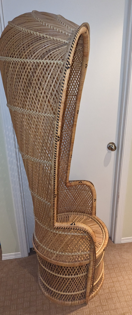 Mid 90's Rattan Wicker Hooded Chair. - photo 2