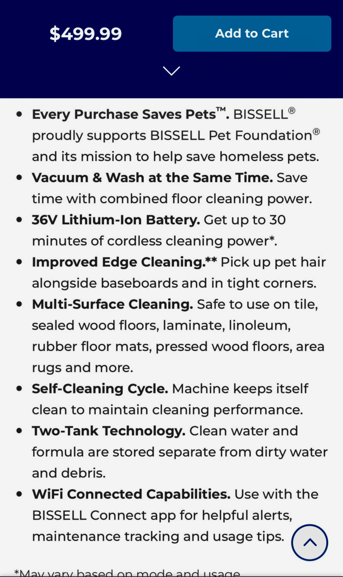 BISSELL® CrossWave Cordless™M Max image indicator(4)