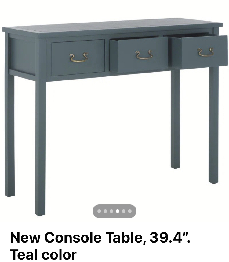New Console Table, 39.4”. Teal color thumbnail