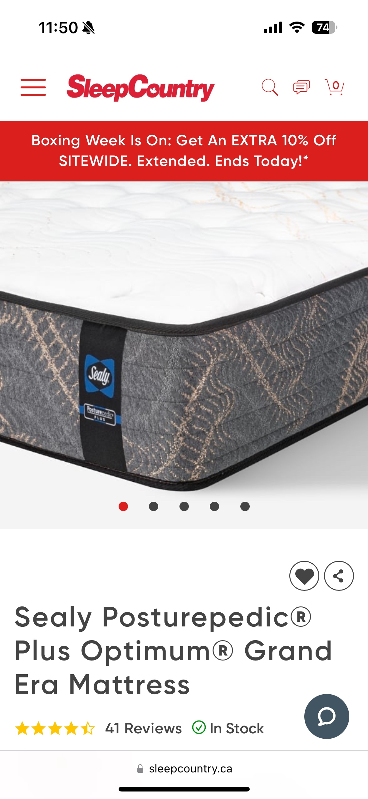 Sealy Firm Queen Mattress