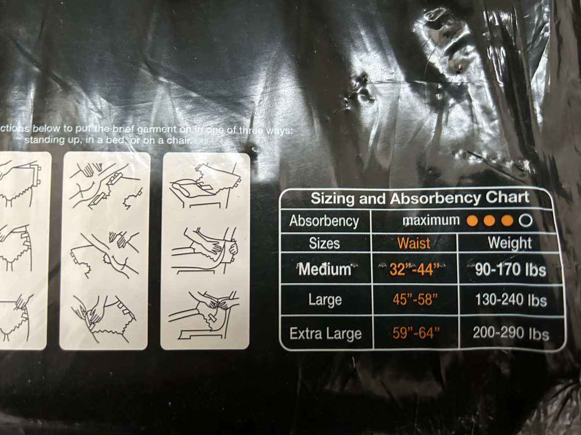 Depends incontinence briefs/diapers image indicator(6)