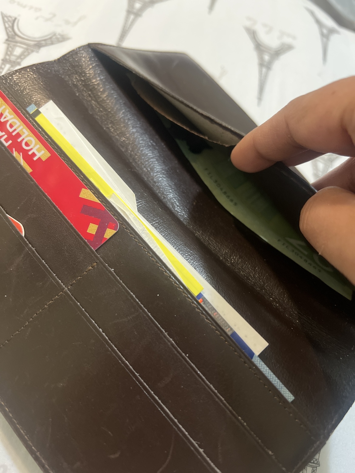 Used authentic LV checkBook/Card - photo 3