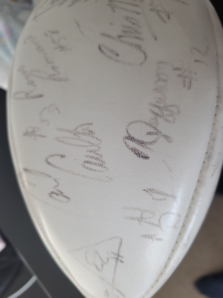 bc loins gray cup signed by all players - photo 4