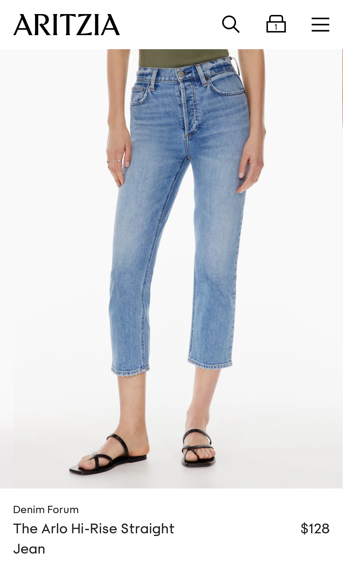 Aritzia The Arlo Hi-Rise Straight Jean  Denim Forum image indicator(2)