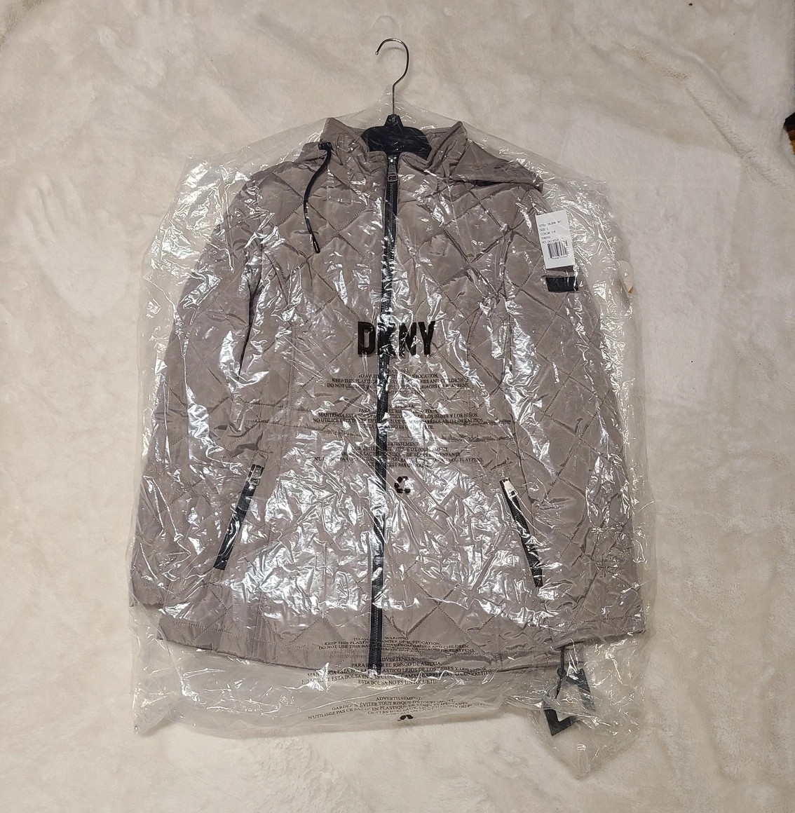 DKNY Quilted Zip-Up Jacket Size Small image indicator(3)