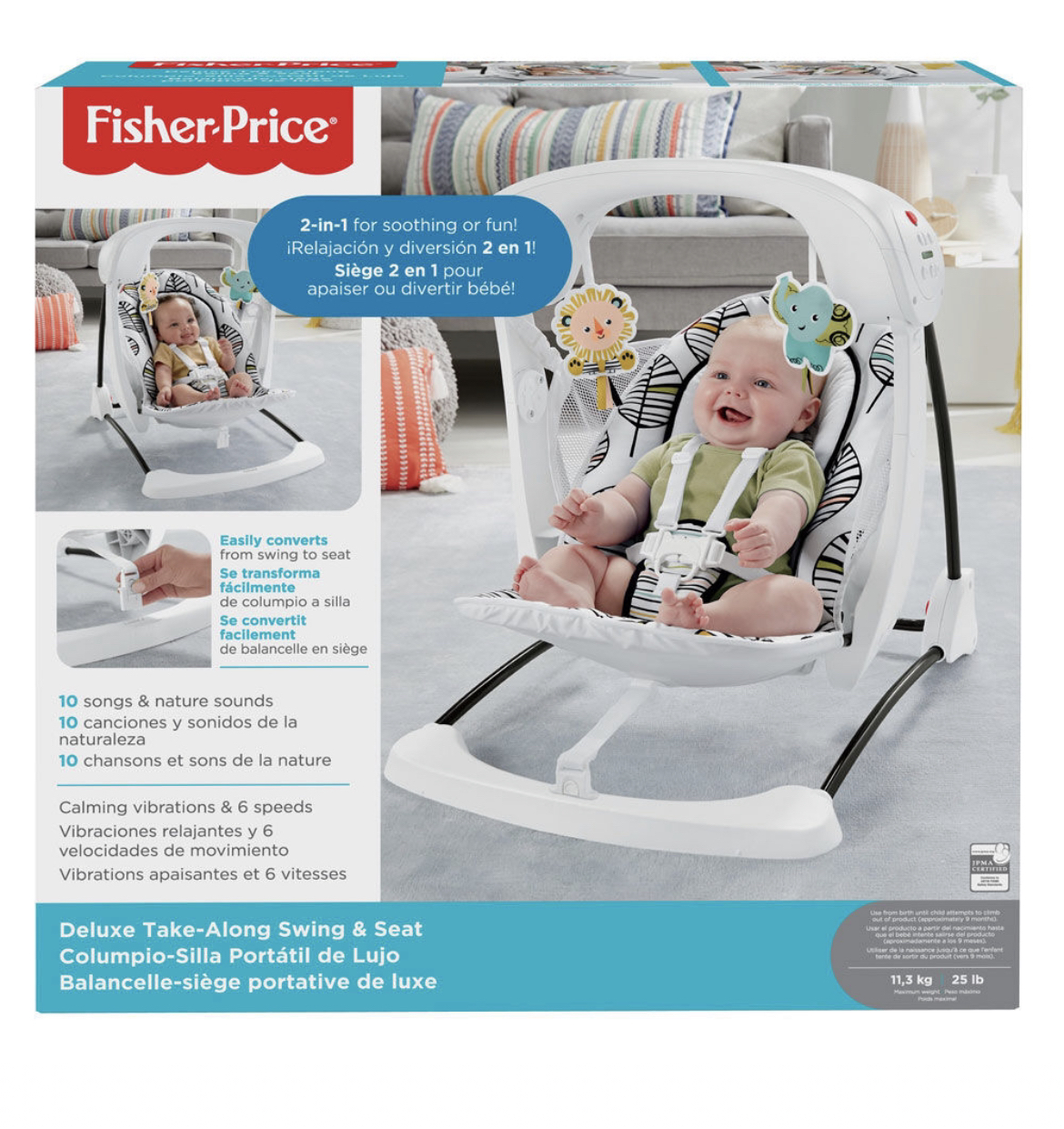 Fisherprice baby swing and seat