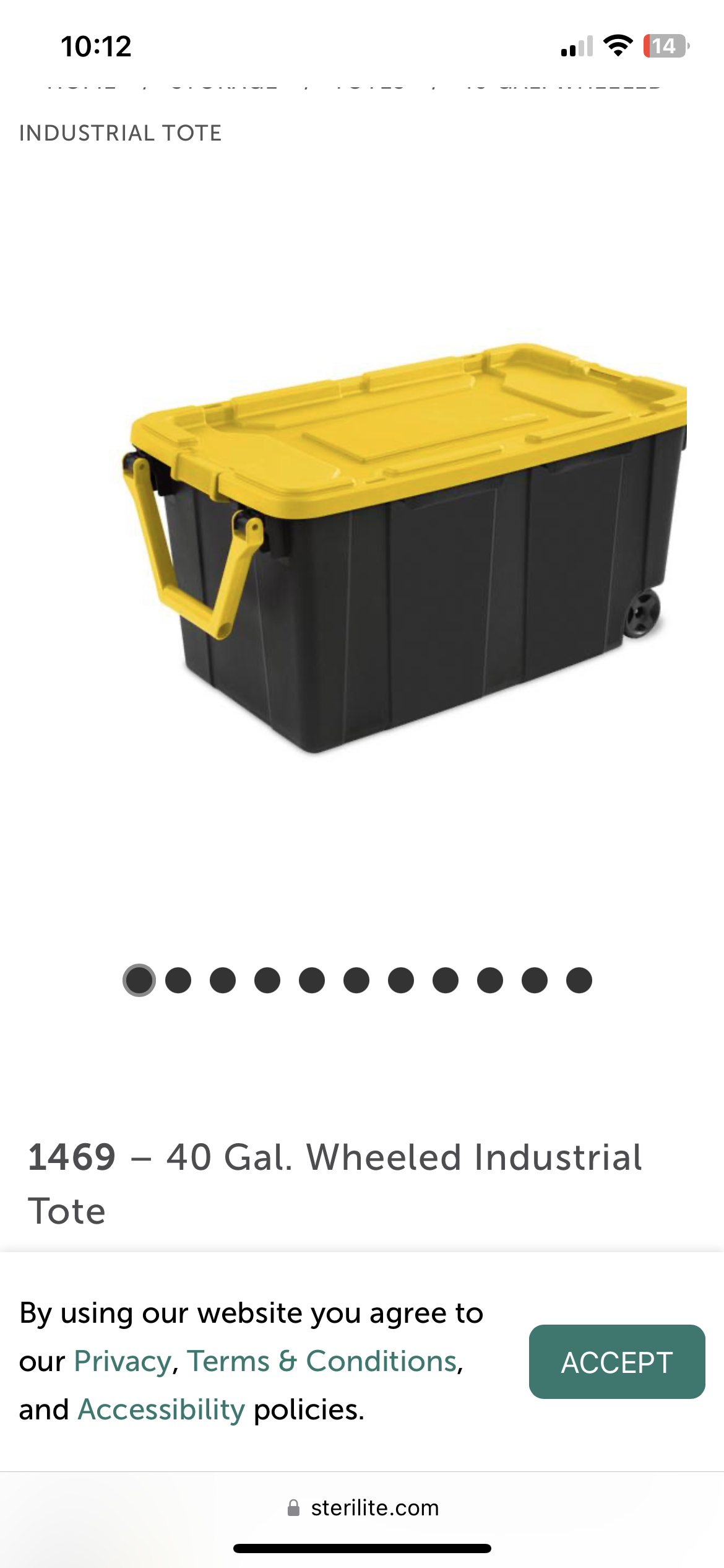 industrial tote 40Gal. - photo 3