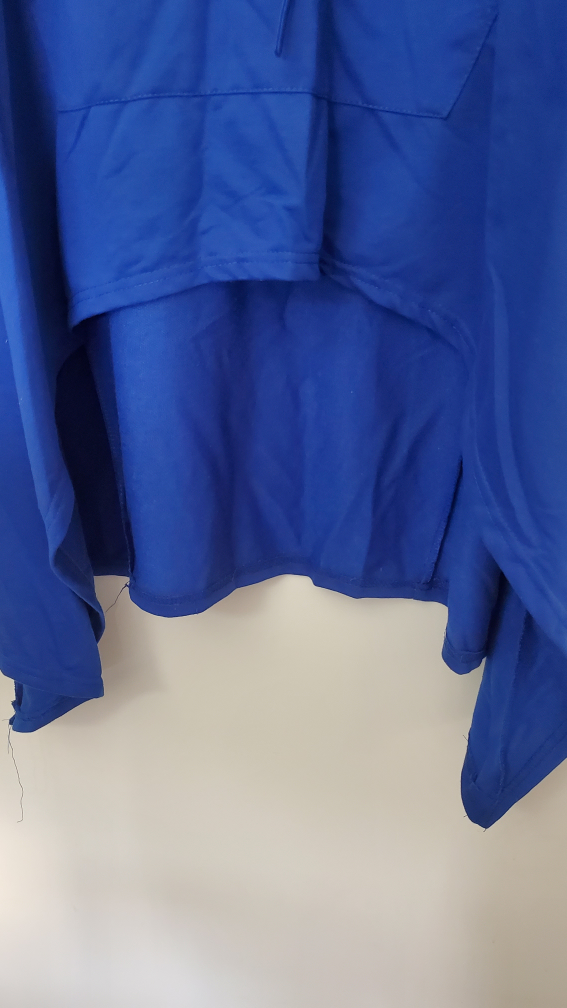 Blue unbalanced Hoodie - photo 5
