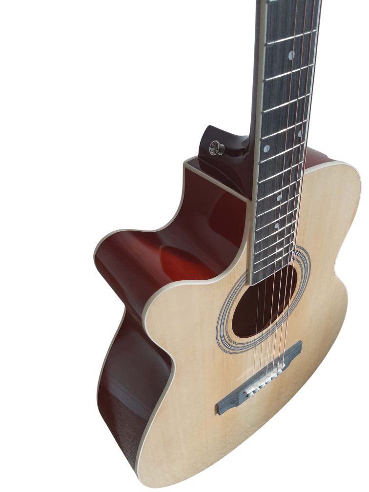 Left handed acoustic guitar 40" with pack brand new image indicator(3)