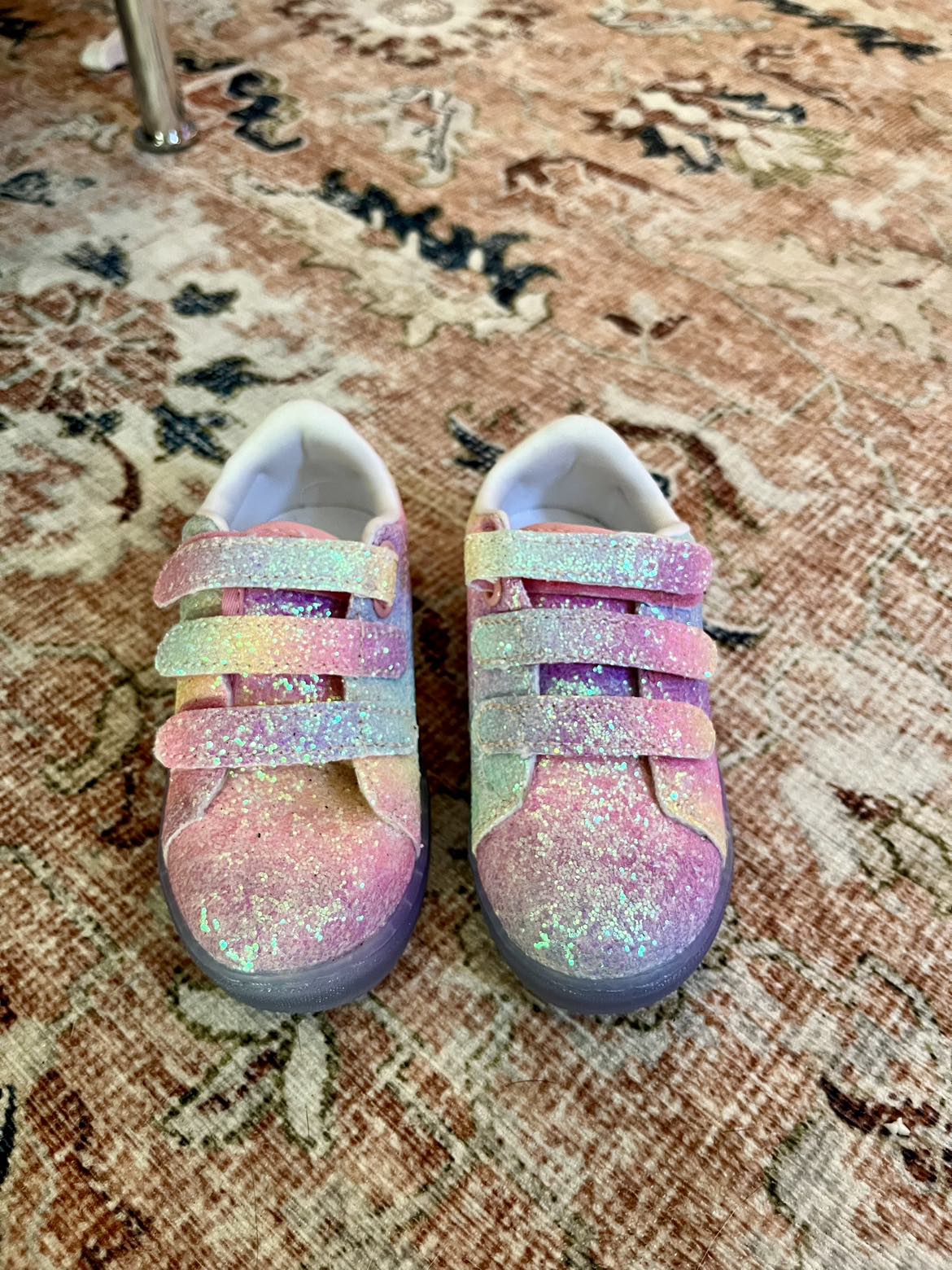NEW Sparkly Rainbow Light Up Shoes - size 8 thumbnail
