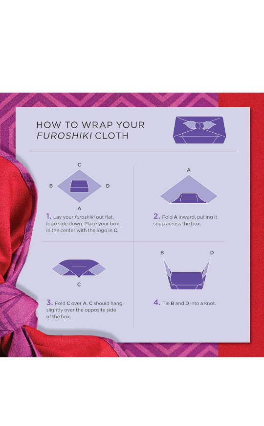 New Tatcha Furoshiki Cloth gift wrap - can be used as scarf image indicator(6)