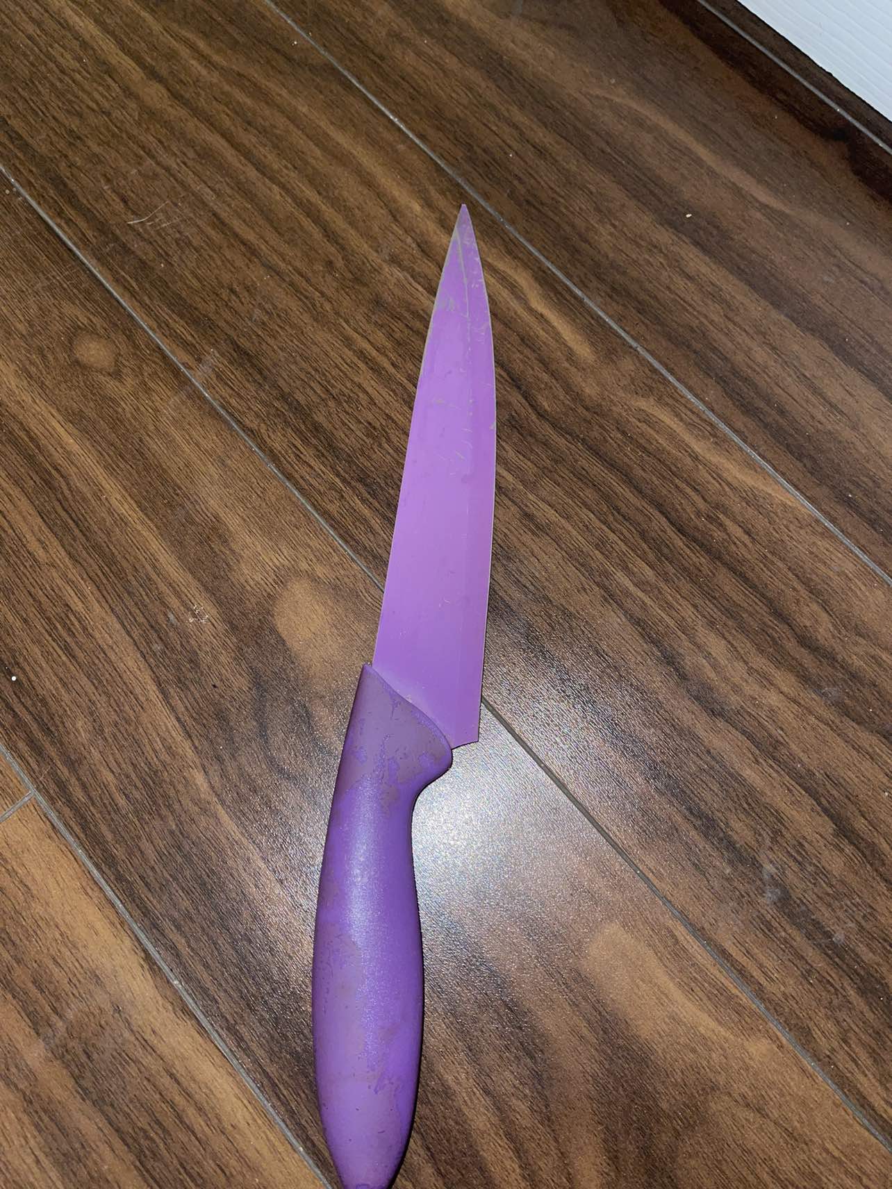 Purple kitchen knife