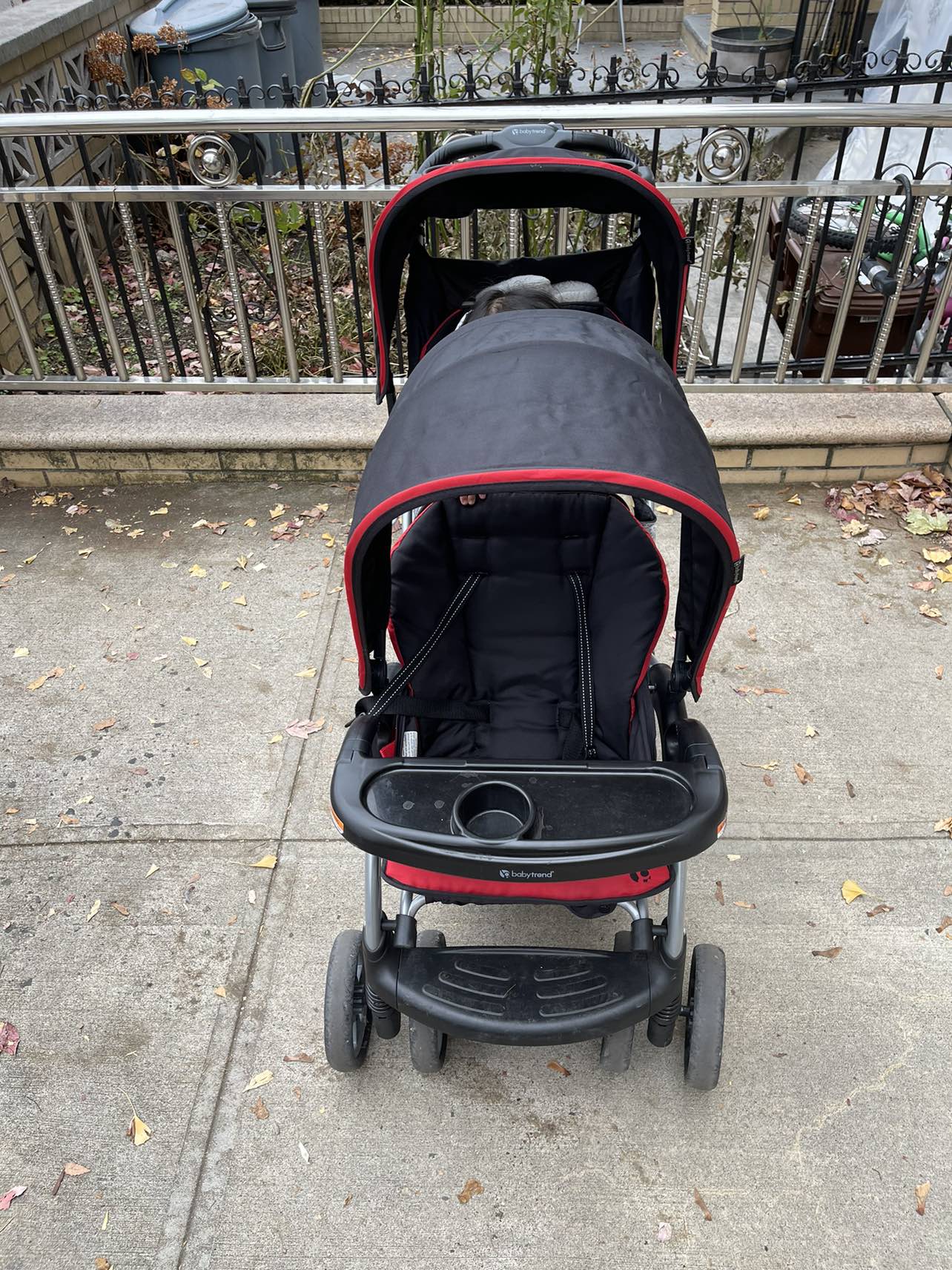 Baby Trend Sit N' Stand Double Stroller - Optic Red - photo 2