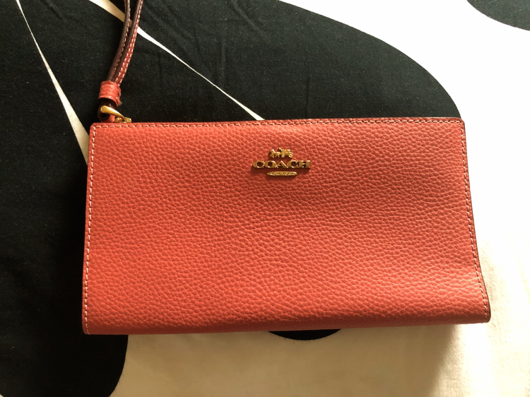 Coach pink clutch