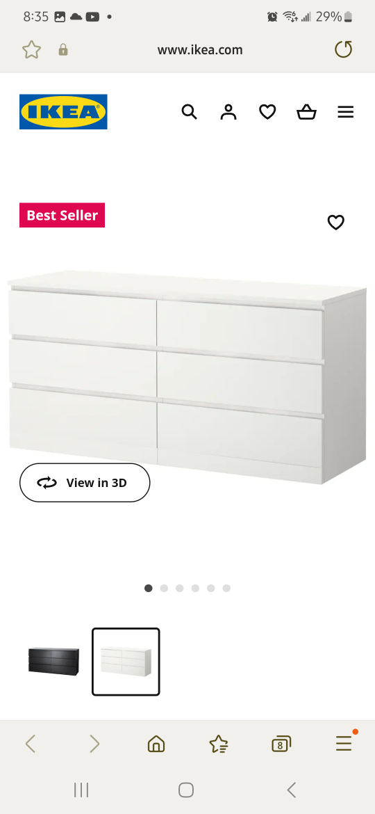 MALM ikea 6 drawers dresser - photo 2