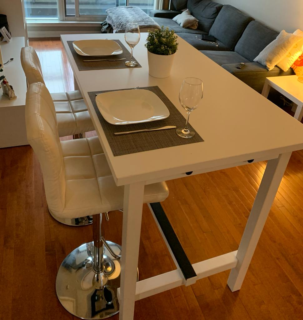 White Bar Table - photo 3