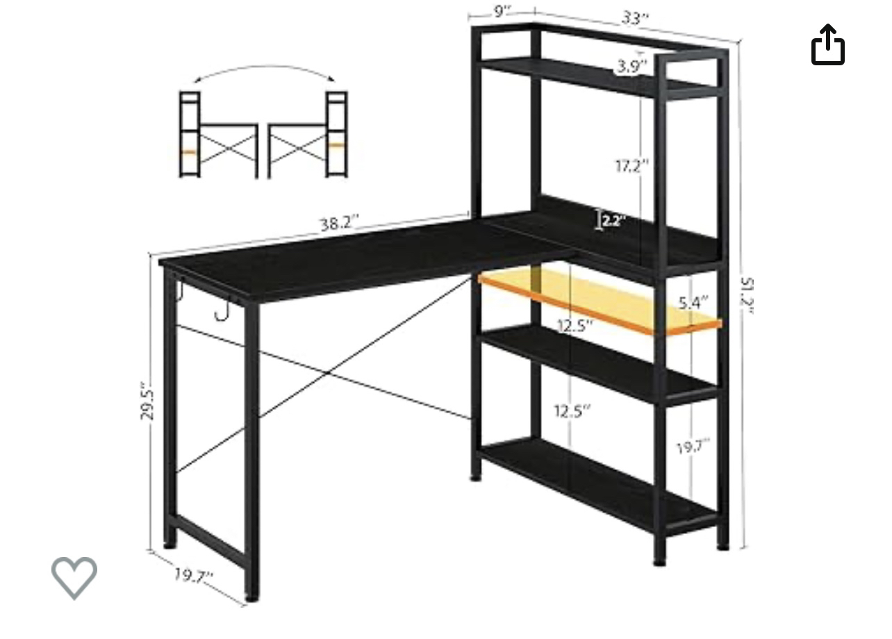 Amazon L-Shaped Desk , - photo 2