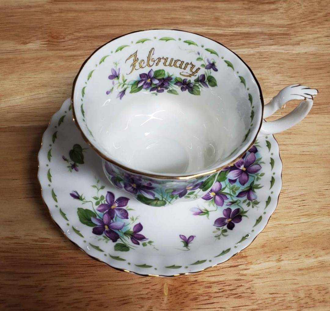 Royal Albert February Teacup & Saucer