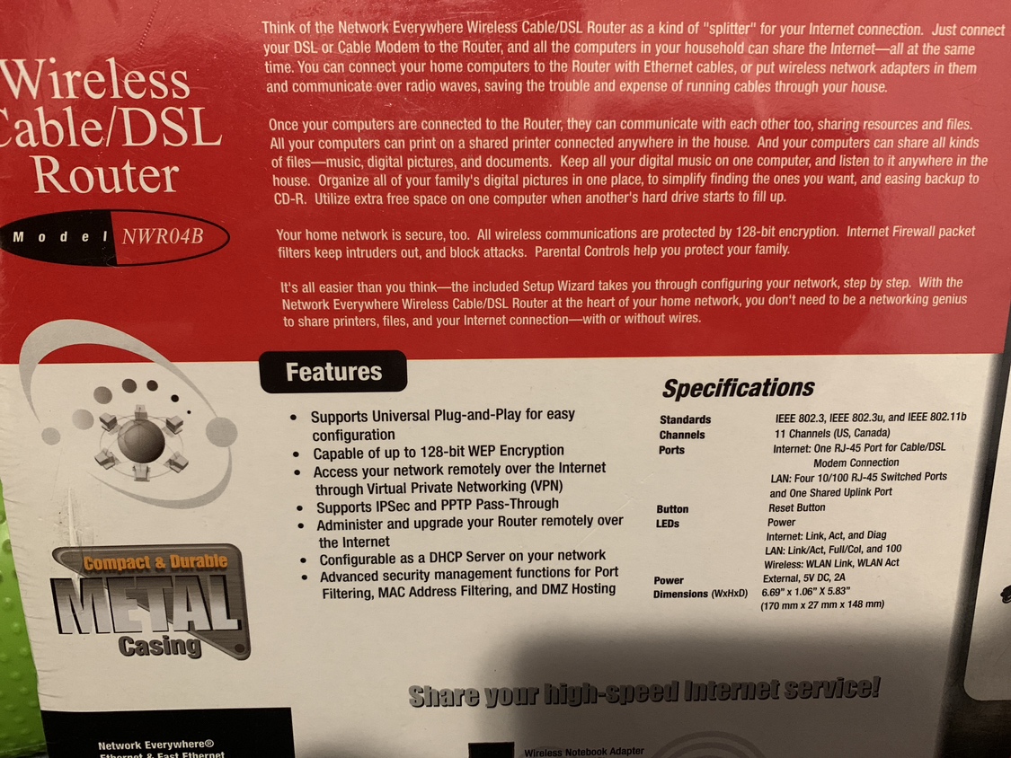 Brand new classic wireless cable/DSL Router image indicator(4)