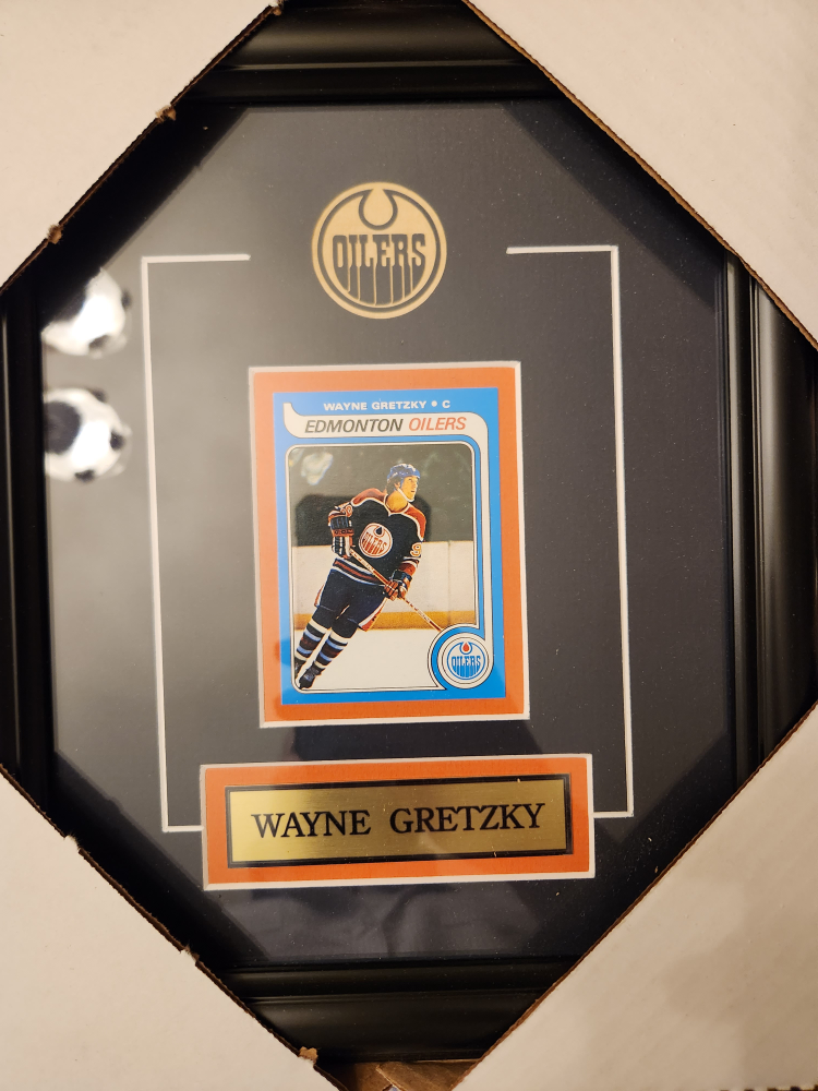FRAMED REPRINT ROOKIE CARDS ORR GRETZKY JORDAN ROY LEMIEUX image indicator(3)