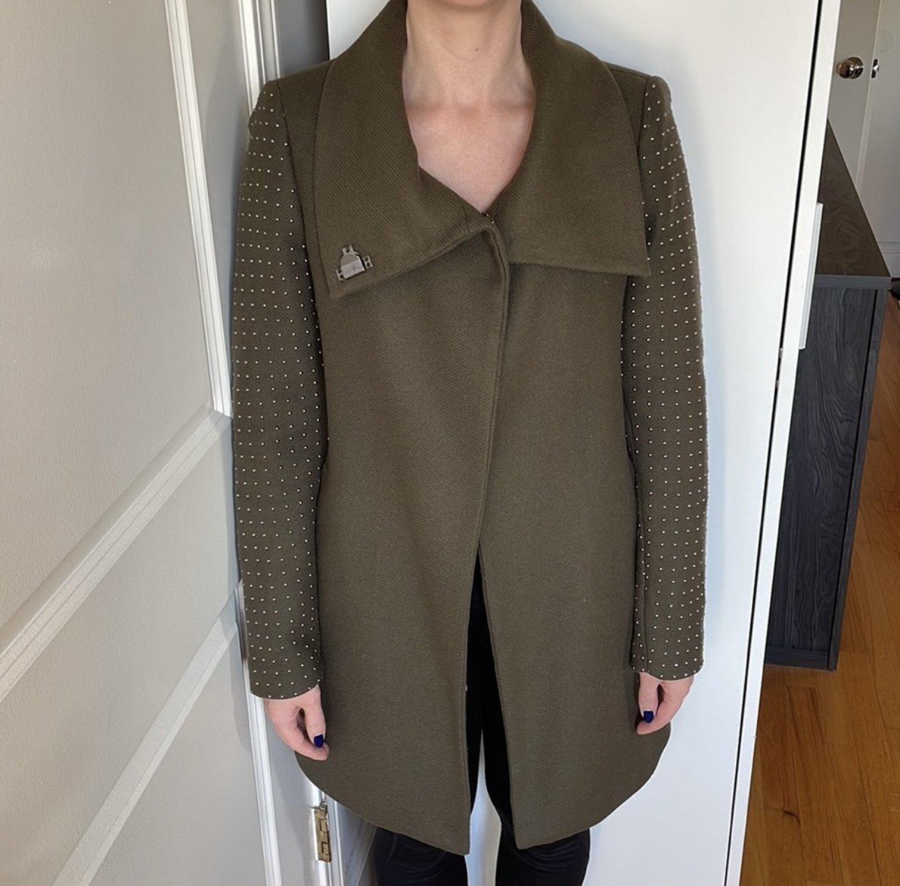 Zara Studded Sleeve Coat