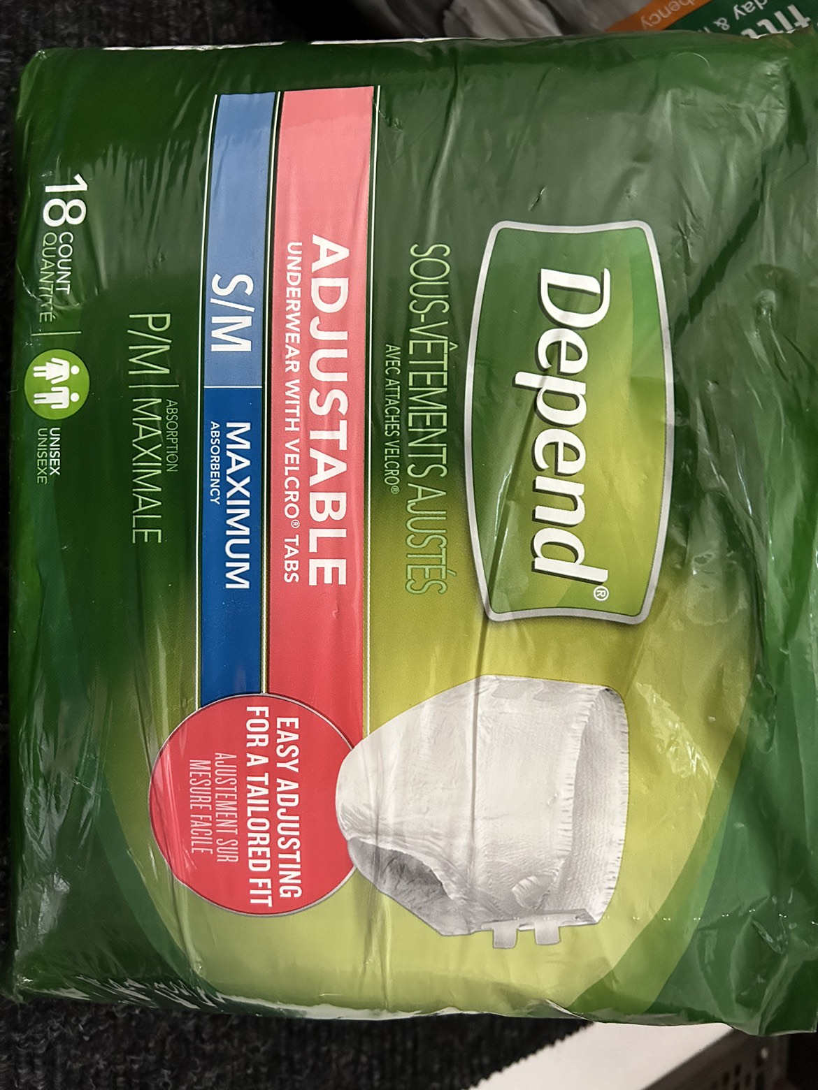 Depends incontinence briefs/diapers image indicator(2)