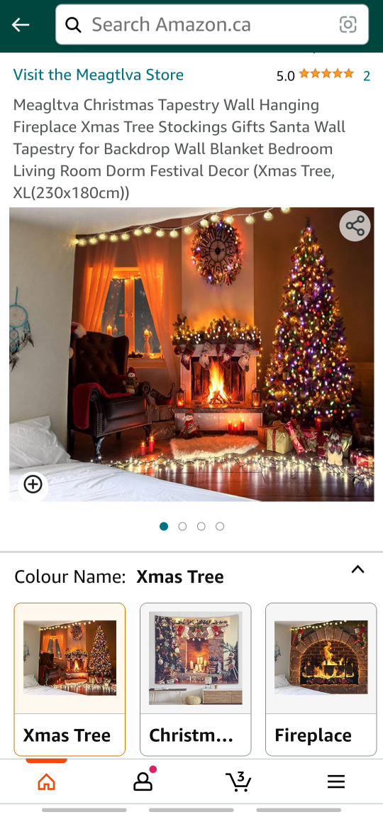 Christmas tapestry wall deco hanging cloth thumbnail