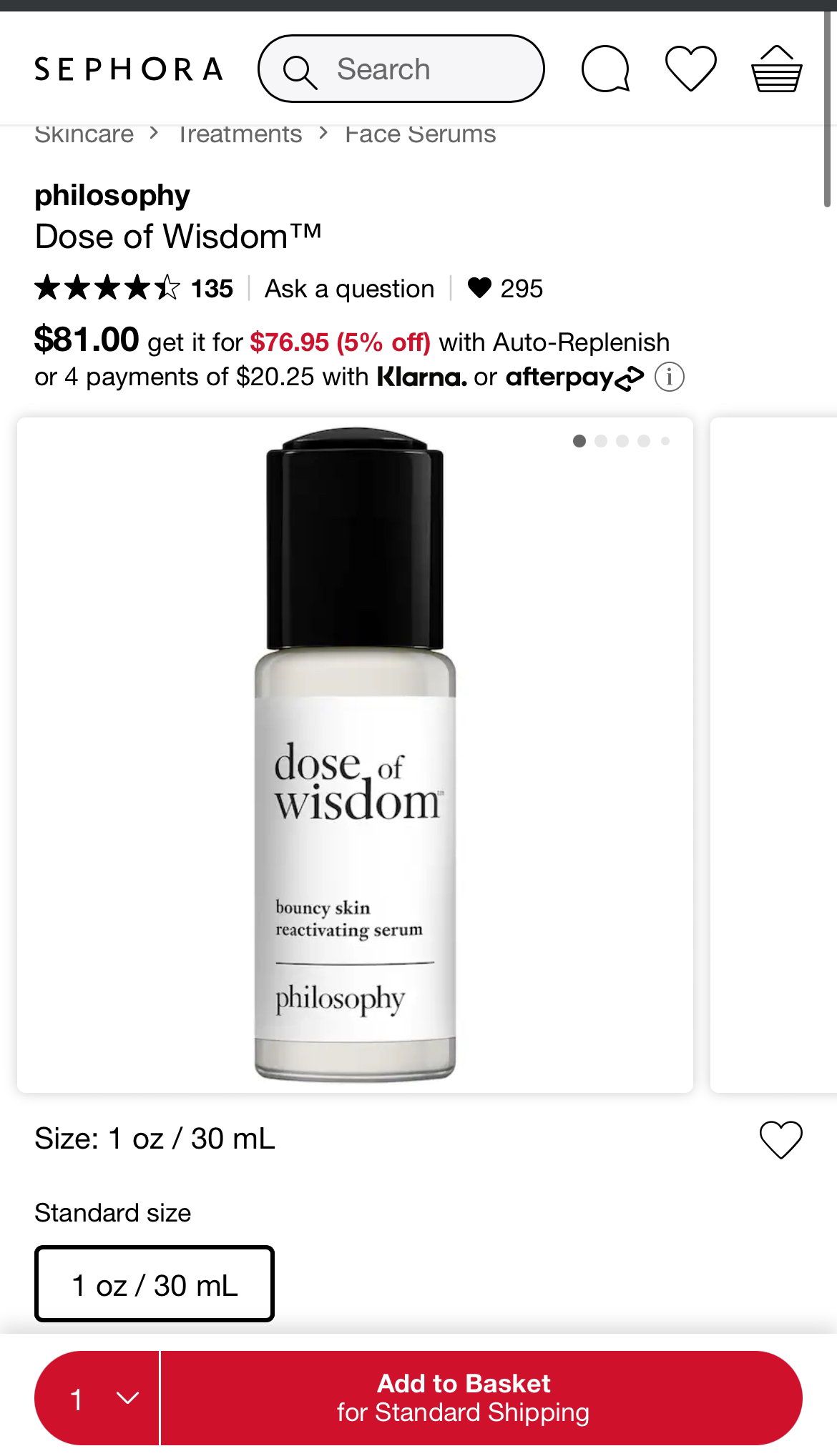 Philosophy's Dose of Wisdom Reactivating Serum image indicator(2)