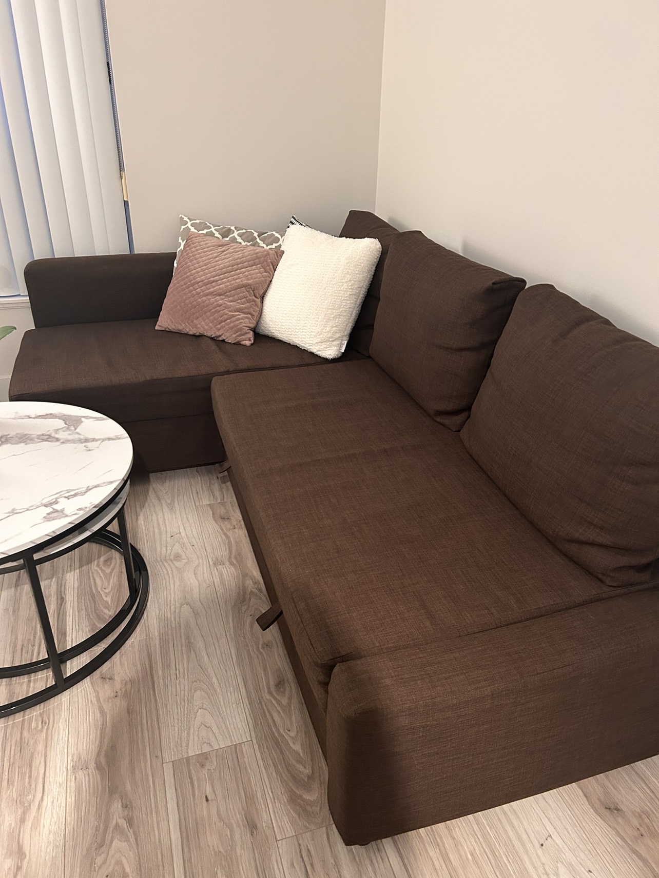 IKEA Brown Friheten Sofa Bed Couch with Storage - photo 3