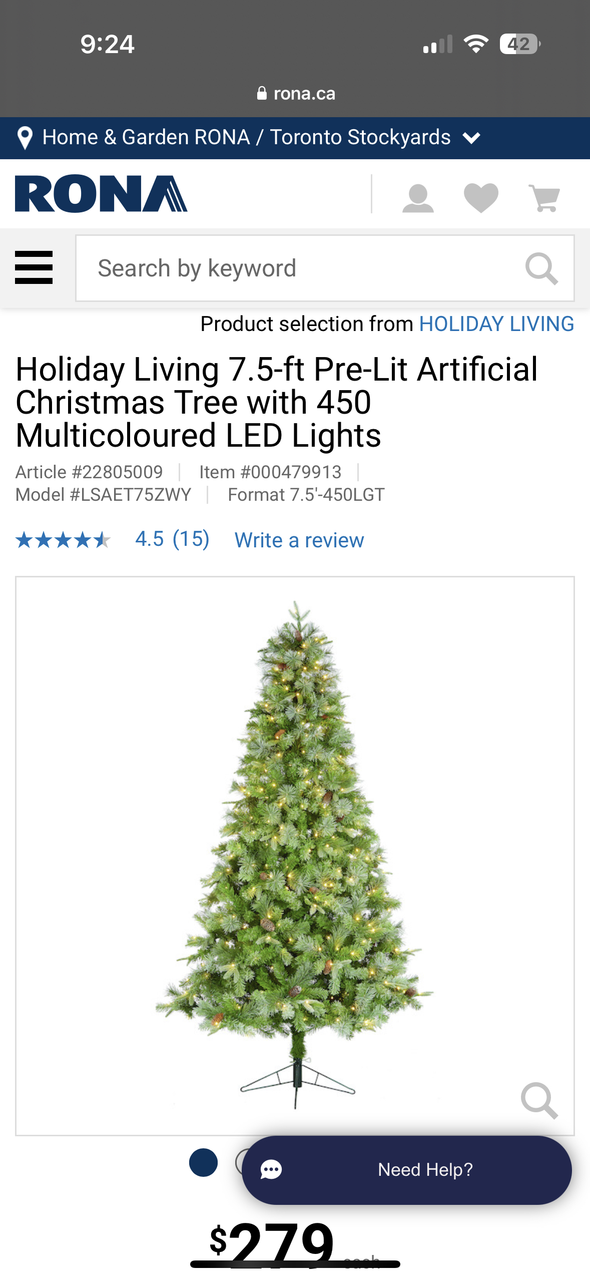 7.5’ Pre-lit Christmas Tree - photo 3