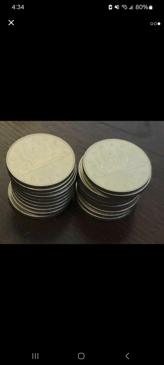 1986 Canada Canoe Nickel Dollar Coin image indicator(3)
