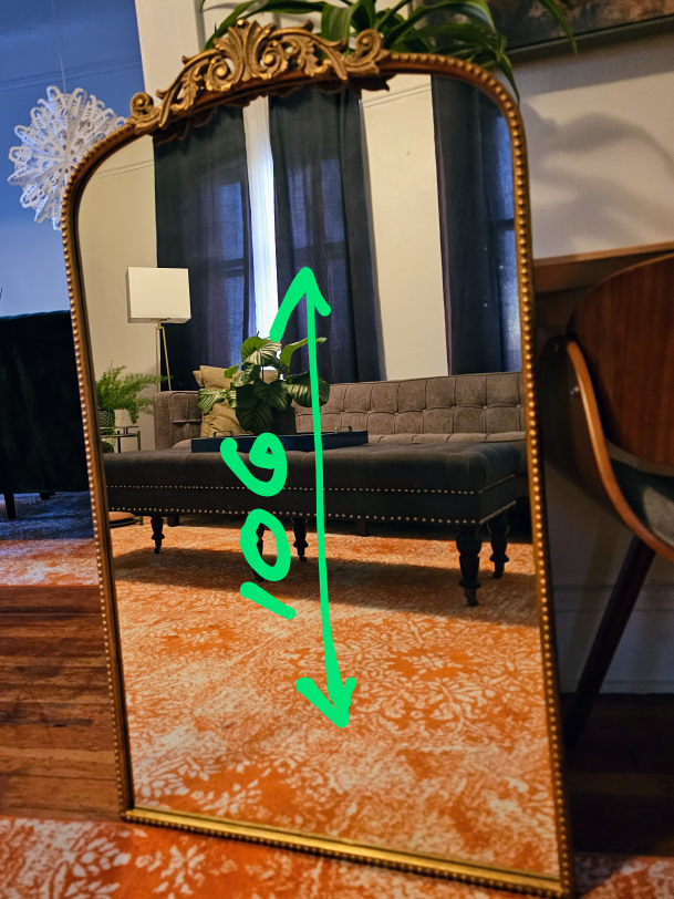 Gold framed mirror - photo 2