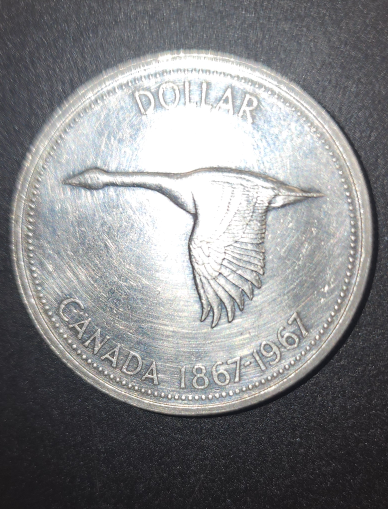 1884 Morgan dollar and 1867-1967 Canadian dollar coins - photo 2