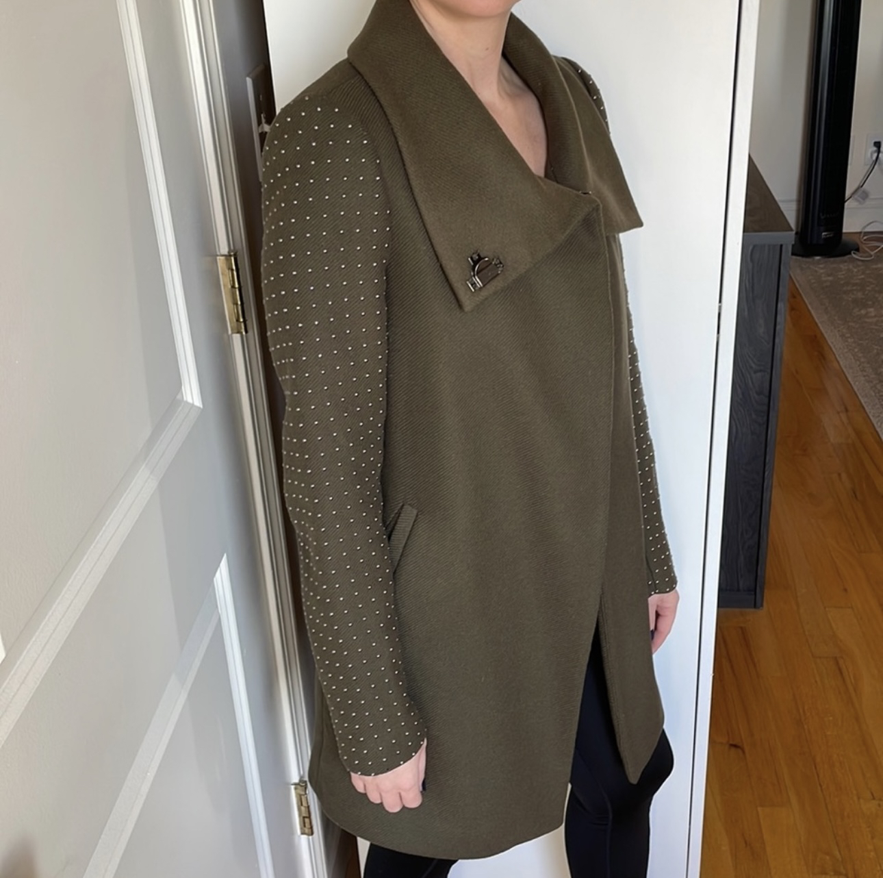 Zara Studded Sleeve Coat - photo 2