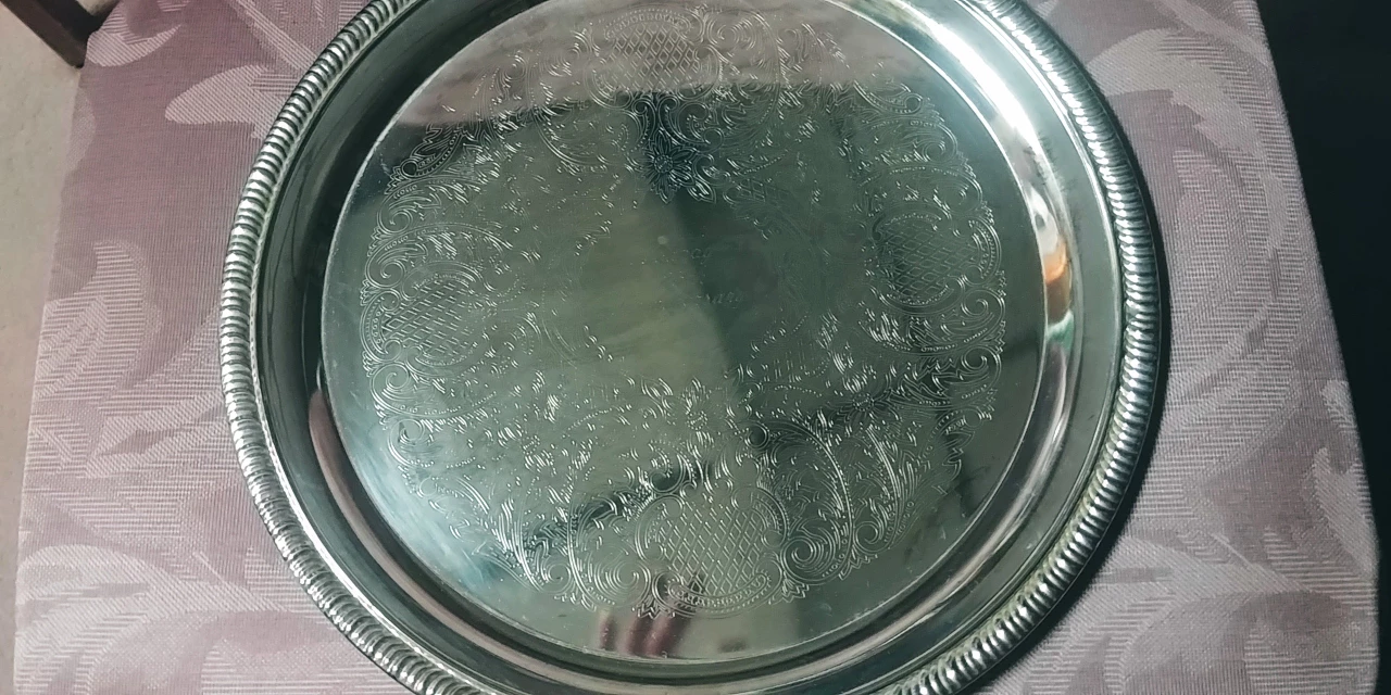 Silver Plated Tray and two Vase 🎁 image indicator(8)