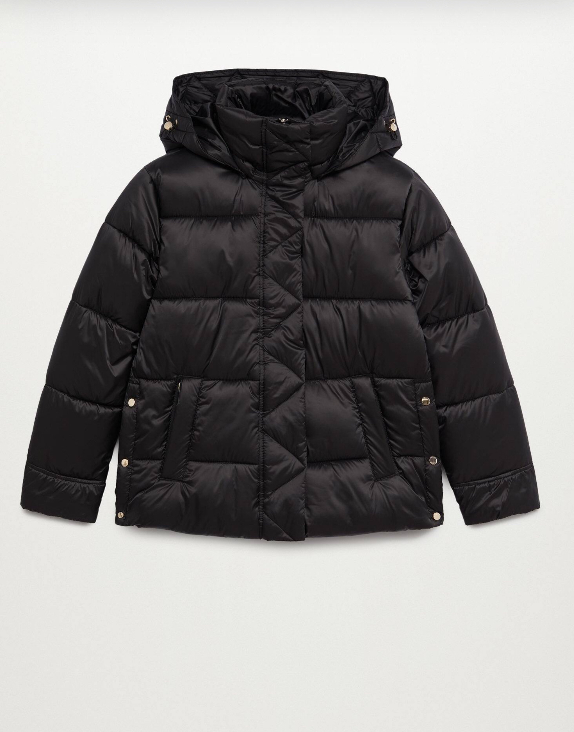 Mango Detachable Hood Quilted Jacket Coat image indicator(9)