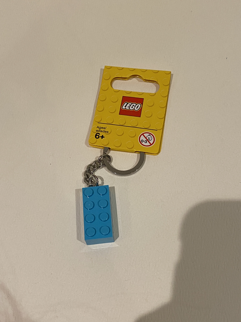 LEGO Turquoise Light Blue Keychain NEW