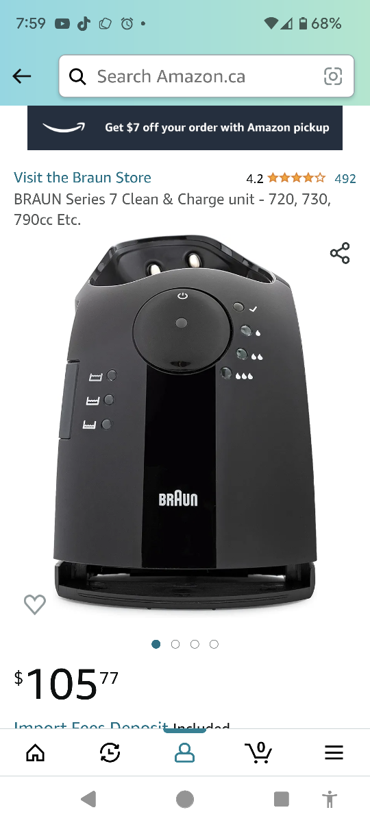 Braun Series 7 charging/ cleaning base, 1 new solution, cord - photo 5