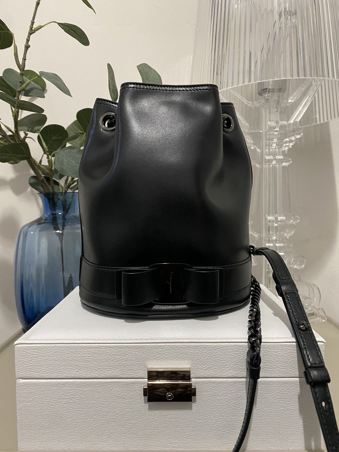Ferragamo Vara Bow bucket bag