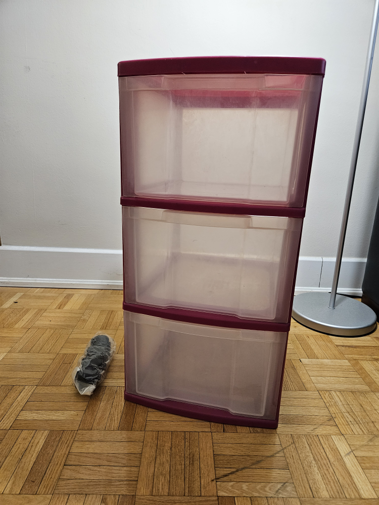 3 drawer storage tower - plastic