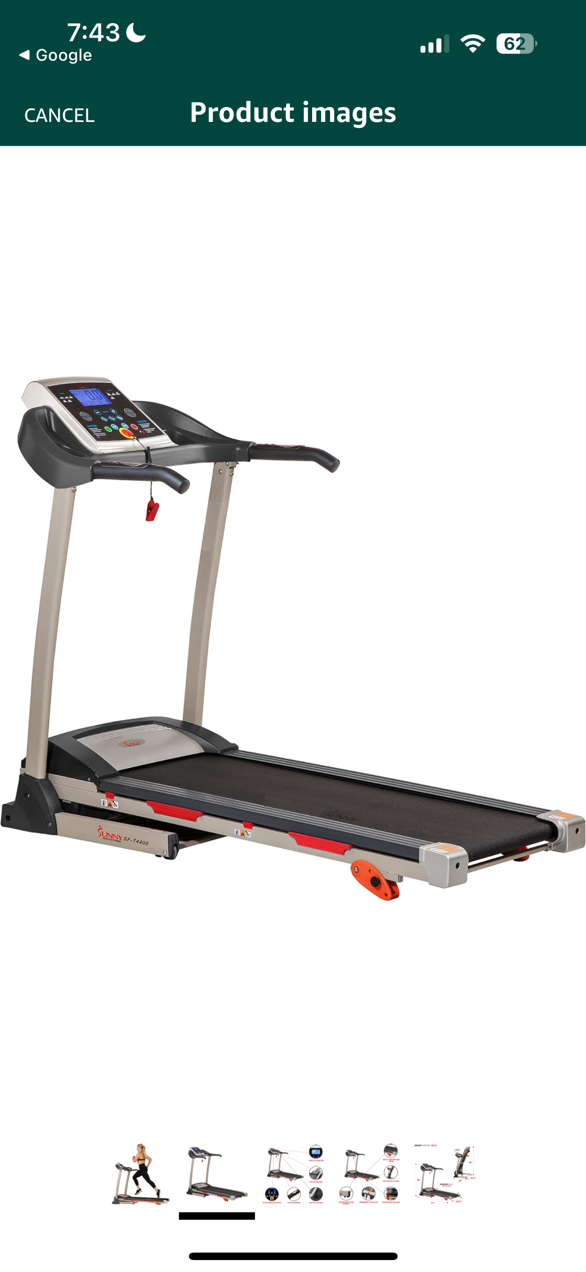 Sunny Health&fitness treadmill