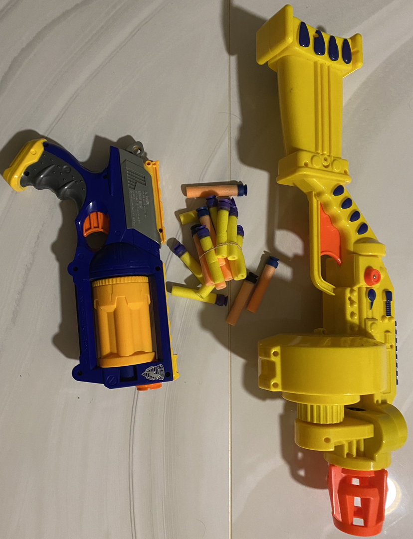 Two Nerf guns