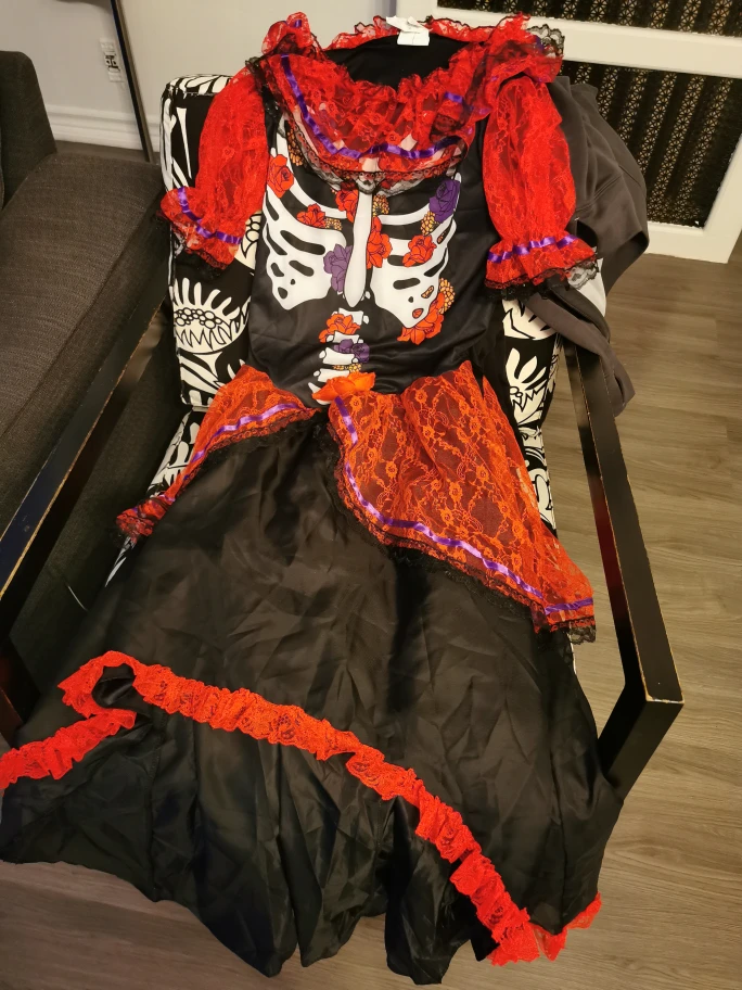 Day of The Dead Adult Woman Costume halloween image indicator(3)