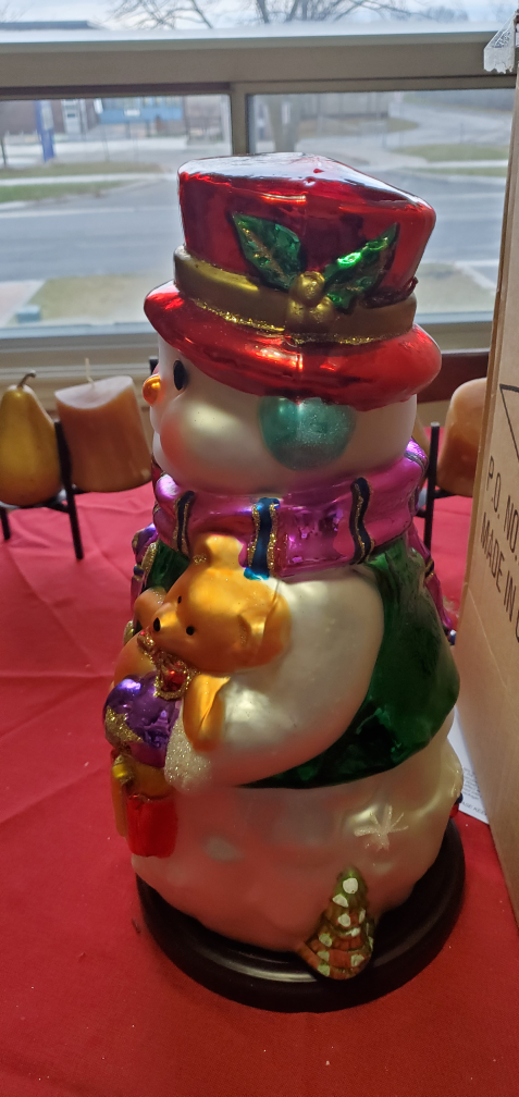 Thomas Pacconi Classics 16" Blown Glass  Snowman 🤎 - photo 4