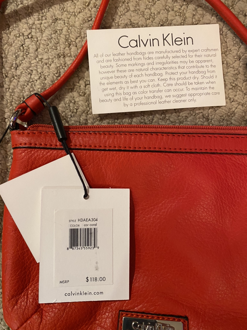 Calvin Klein leather crossbody purse NWT image indicator(3)